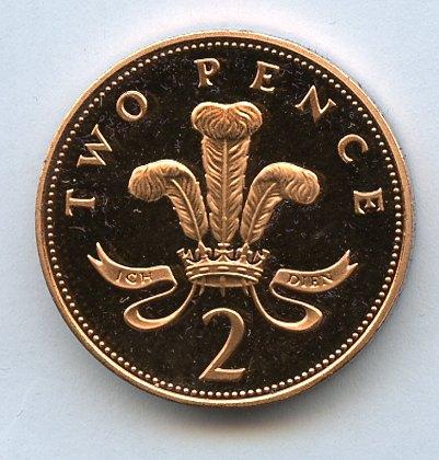 UK Decimal  Proof Two Pence Coin Dated 1982