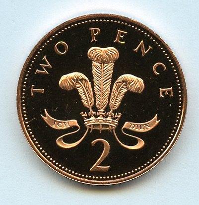 UK Decimal  Proof Two Pence Coin Dated 1995