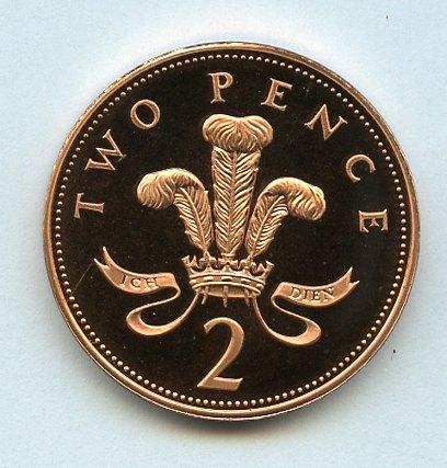 UK Decimal  Proof Two Pence Coin Dated 1997