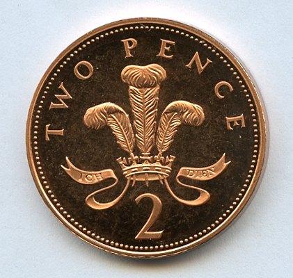 UK Decimal  Proof Two Pence Coin Dated 2000