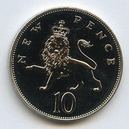 UK Decimal  Proof Ten Pence Coin Dated 1972 Proof Condition