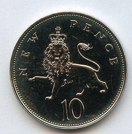 UK Decimal  Proof Ten Pence Coin Dated 1976