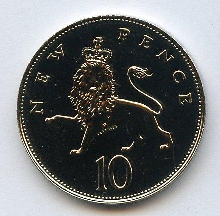 UK Decimal  Proof Ten Pence Coin Dated 1978