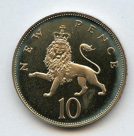 UK Decimal  Proof Ten Pence Coin Dated 1981