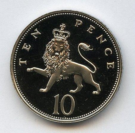 UK Decimal  Proof Ten Pence Coin Dated 1985