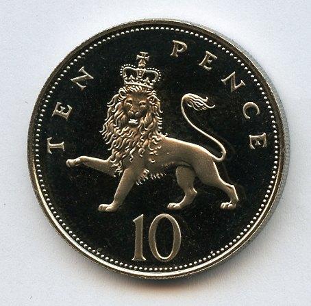 UK Decimal  Proof Ten Pence Coin Dated 1986