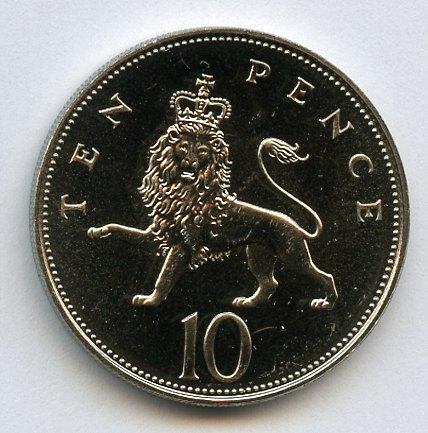 UK Decimal  Brilliant Uncirculated Ten Pence Coin Dated 1988