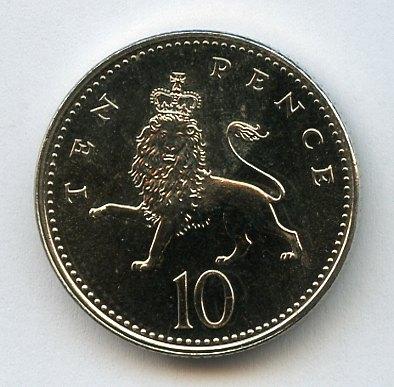 UK Decimal  Brilliant Uncirculated Ten Pence Coin Dated 2000