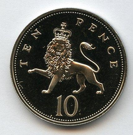 UK Decimal  Proof Ten Pence Coin Dated 1991