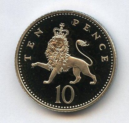 UK Decimal  Proof Ten Pence Coin Dated 1993