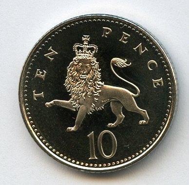 UK Decimal  Proof Ten Pence Coin Dated 1994