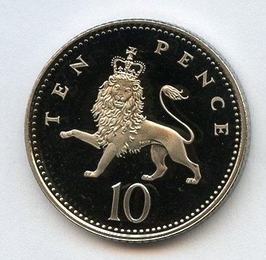 UK Decimal  Proof Ten Pence Coin Dated 1995