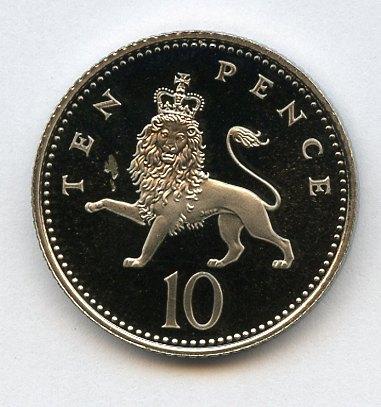 UK Decimal  Proof Ten Pence Coin Dated 1996