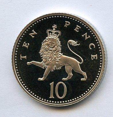 UK Decimal  Proof Ten Pence Coin Dated 1998