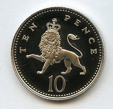 UK Decimal  Proof Ten Pence Coin Dated 1999