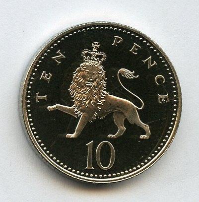 UK Decimal  Proof Ten Pence Coin Dated 2001