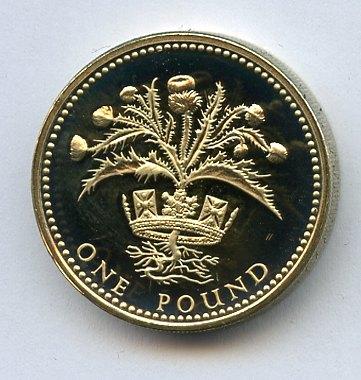 1984 UK  Proof £1 One Pound Coin