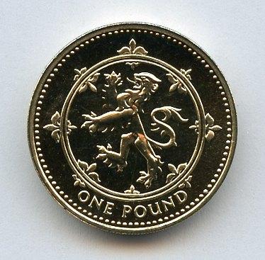 1999 UK Brilliant Uncirculated  Proof £1 One Pound Coin  Scotland