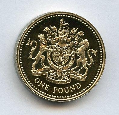 1998 UK   Proof £1 One Pound Coin