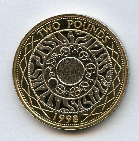 UK 1998 Standard Issue Proof £2 Coin