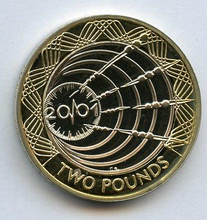 UK 2001 Marconi Wireless  Proof £2  Coin