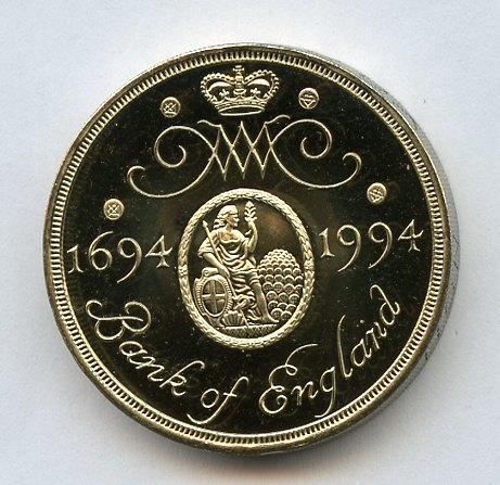 UK 1994  Tercentenary Bank of England  Brilliant Uncirculated £2 Coin