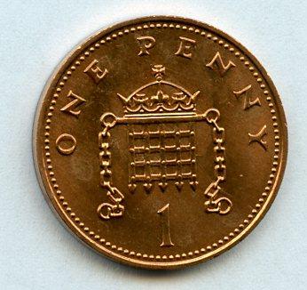 UK Decimal  Brilliant Uncirculated Penny Coin Dated 1982