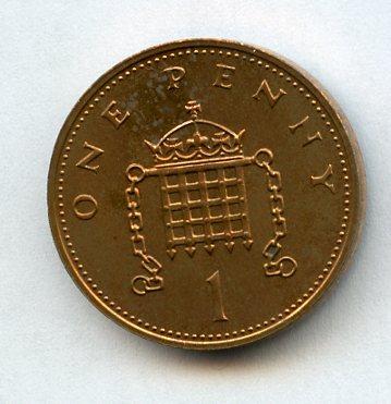 UK Decimal  Brilliant Uncirculated Penny Coin Dated 1983