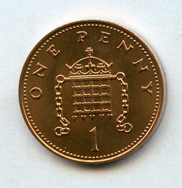 UK Decimal  Brilliant Uncirculated Penny Coin Dated 1984