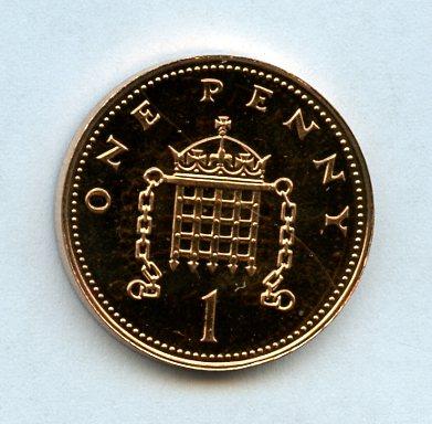 UK Decimal  Brilliant Uncirculated Penny Coin Dated 1985