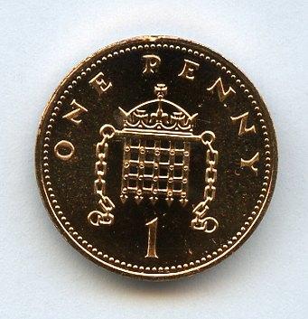 UK Decimal  Brilliant Uncirculated Penny Coin Dated 1988