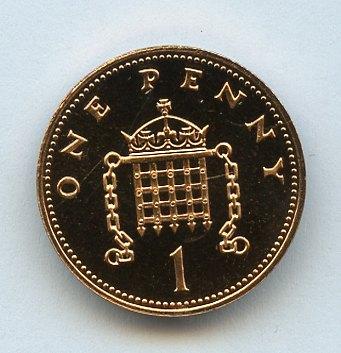 UK Decimal  Brilliant Uncirculated Penny Coin Dated 1989