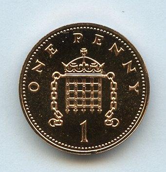 UK Decimal  Brilliant Uncirculated Penny Coin Dated 1990