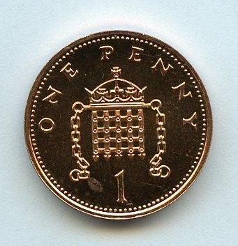 UK Decimal  Brilliant Uncirculated Penny Coin Dated 1995