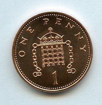 UK Decimal  Brilliant Uncirculated Penny Coin Dated 1996