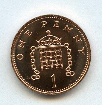 UK Decimal  Brilliant Uncirculated Penny Coin Dated 2000