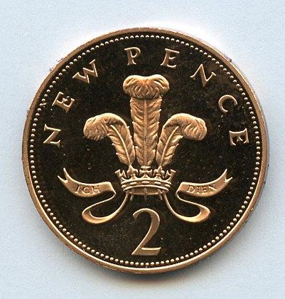 UK Decimal  Proof Two Pence Coin Dated 1980