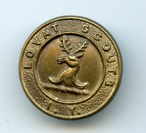 Lovat Scouts Imperial Yeomanry small brass solid centre  Field service Cap Badge