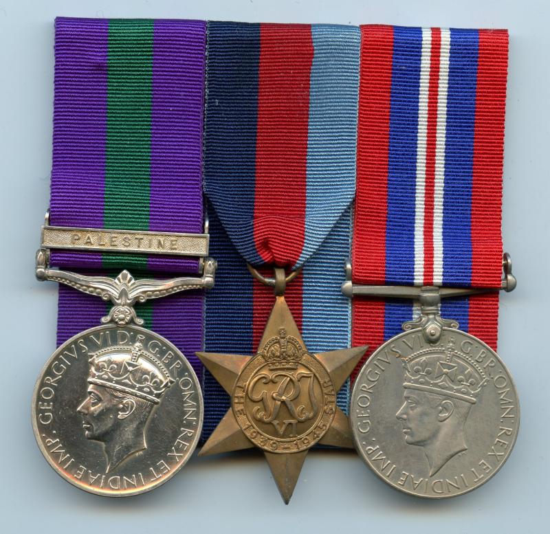 Palestine & WW2 Medal Group To Fusilier Richard Kearney, Royal Scots Fusiliers