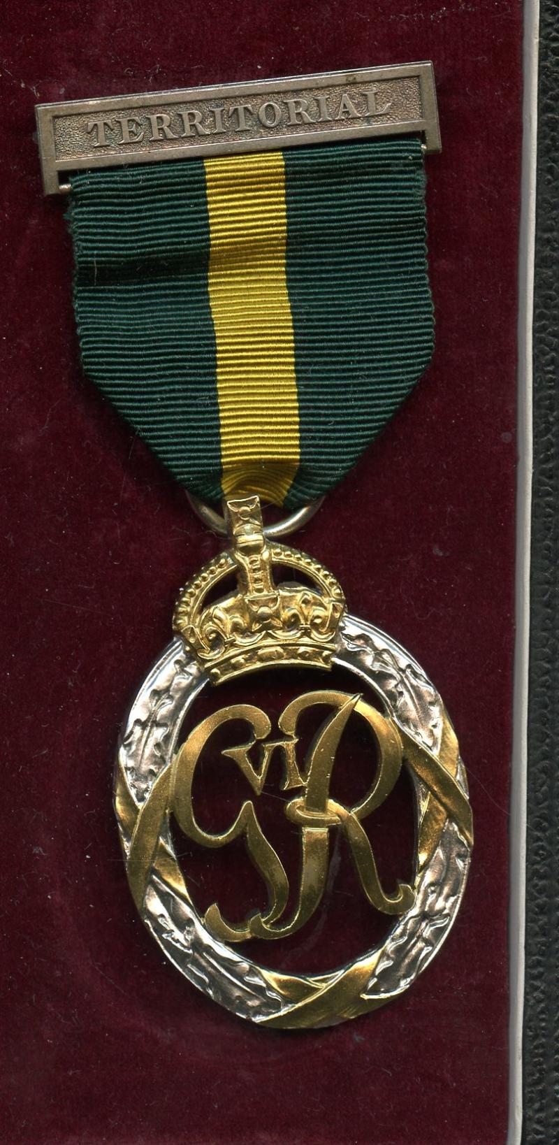 Territorial Efficiency Decoration, Medal  Dated 1950