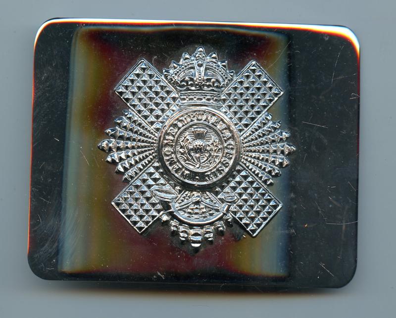 Royal Scots Territorials  Pipers Chrome Belt Buckle