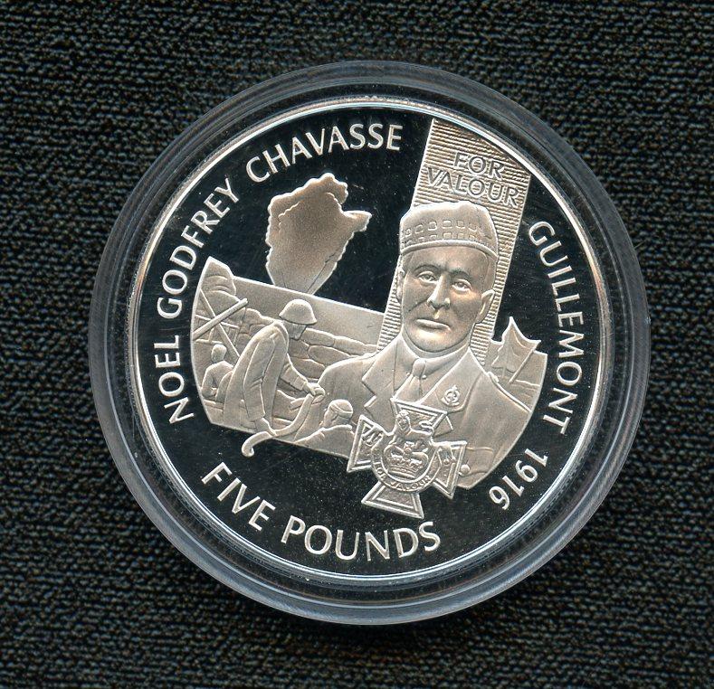 2006 Jersey Silver Proof £5 Coin Victoria Cross Winners - Noel Chavasse