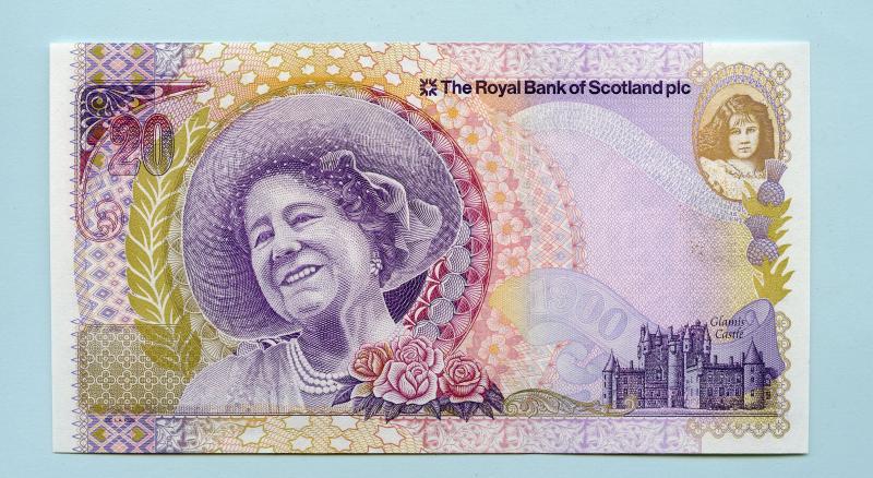 Royal Bank of Scotland £20 Banknote Queen Mother 100th Birthday Commemorative