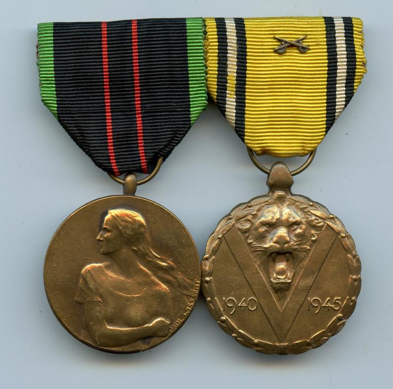 WW2 Pair of Belgium Resistance  Medals