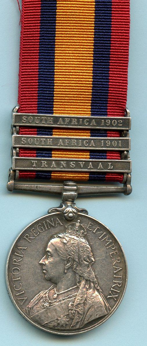 Queens South Africa Medal 1899-1902 Pte J Whitehead, Liverpool Regiment