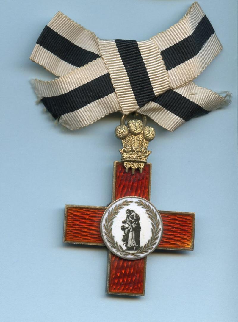 Order of the League of Mercy.  Medal Silver-gilt and enamel.