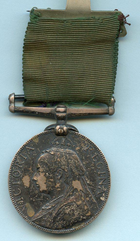 Volunteer Force Long Service;  Medal Victoria Unnamed