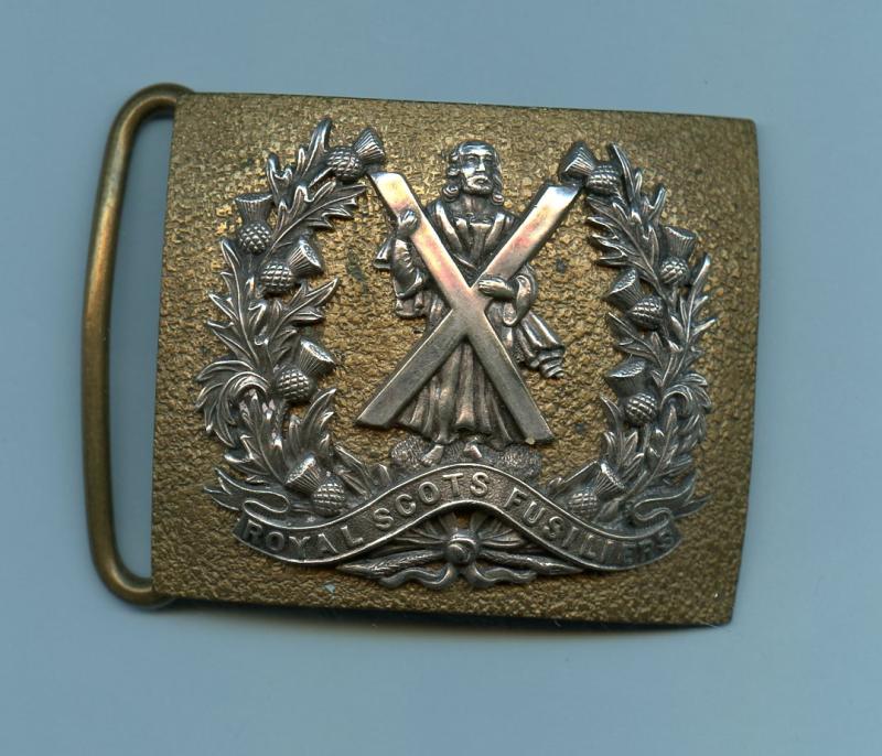 Royal Scots Fusiliers RSF Officers  Silver & Gilt   Waist Belt Clasp