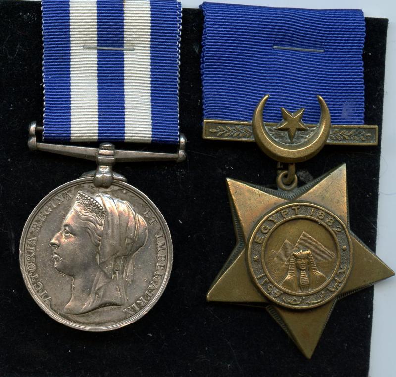 Egypt Campaign Medal Pair To Pte W Hill, 1st Bn Shropshire Regiment