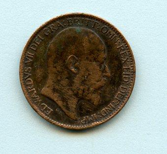 UK Edward VII  1903 Farthing Coin